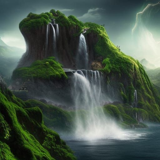 Mountain Waterfall