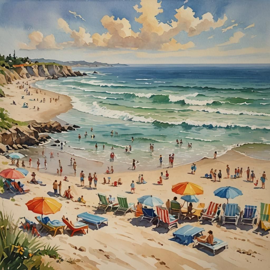 A beach Scene master piece