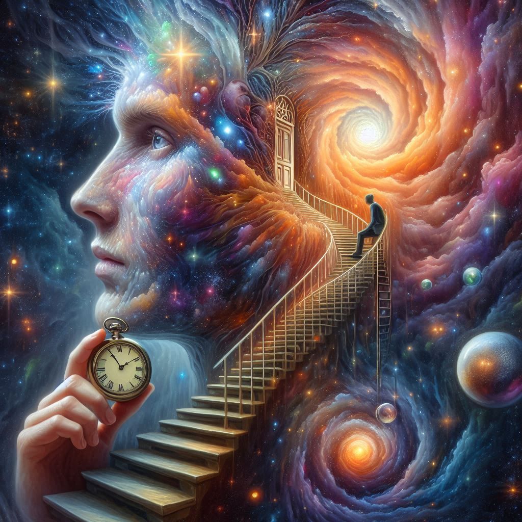 cosmic surreal portrait