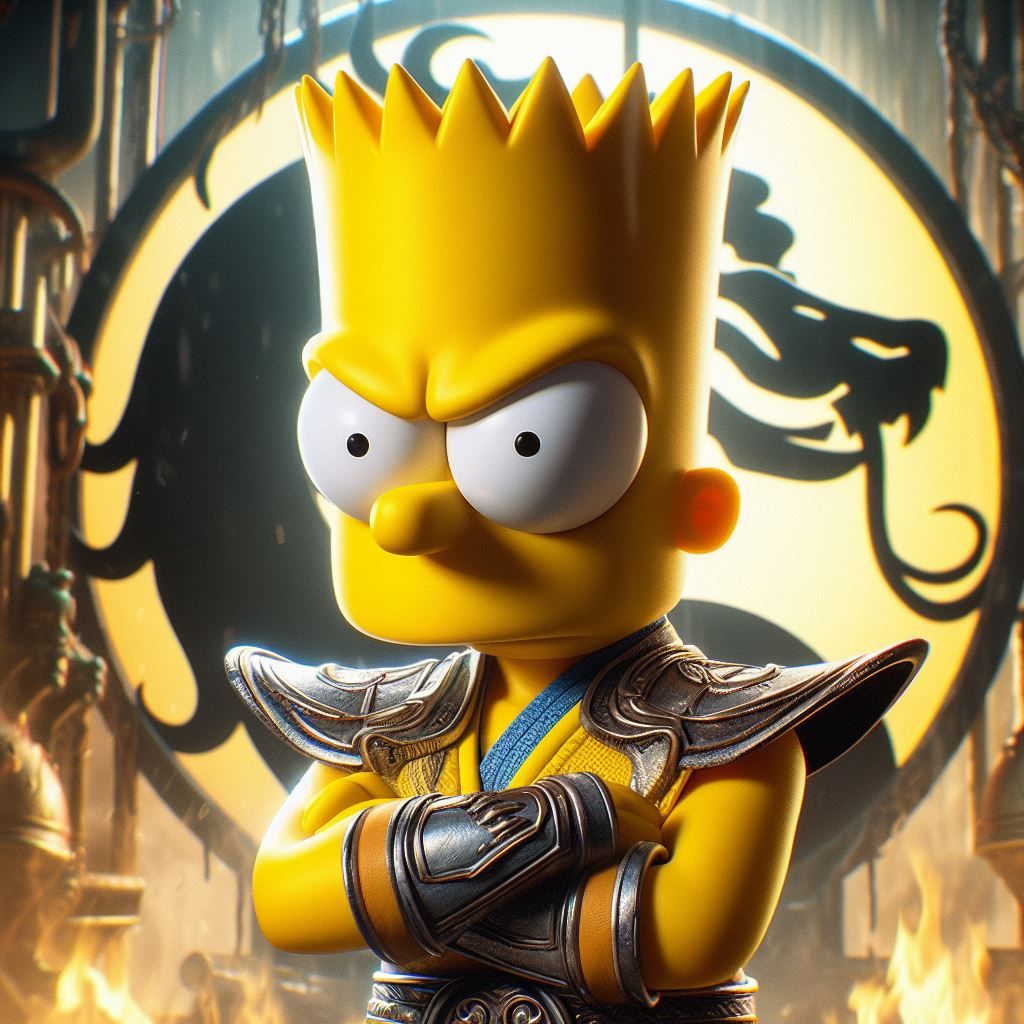 Bart Simpson is Ready for Mortal Kombat