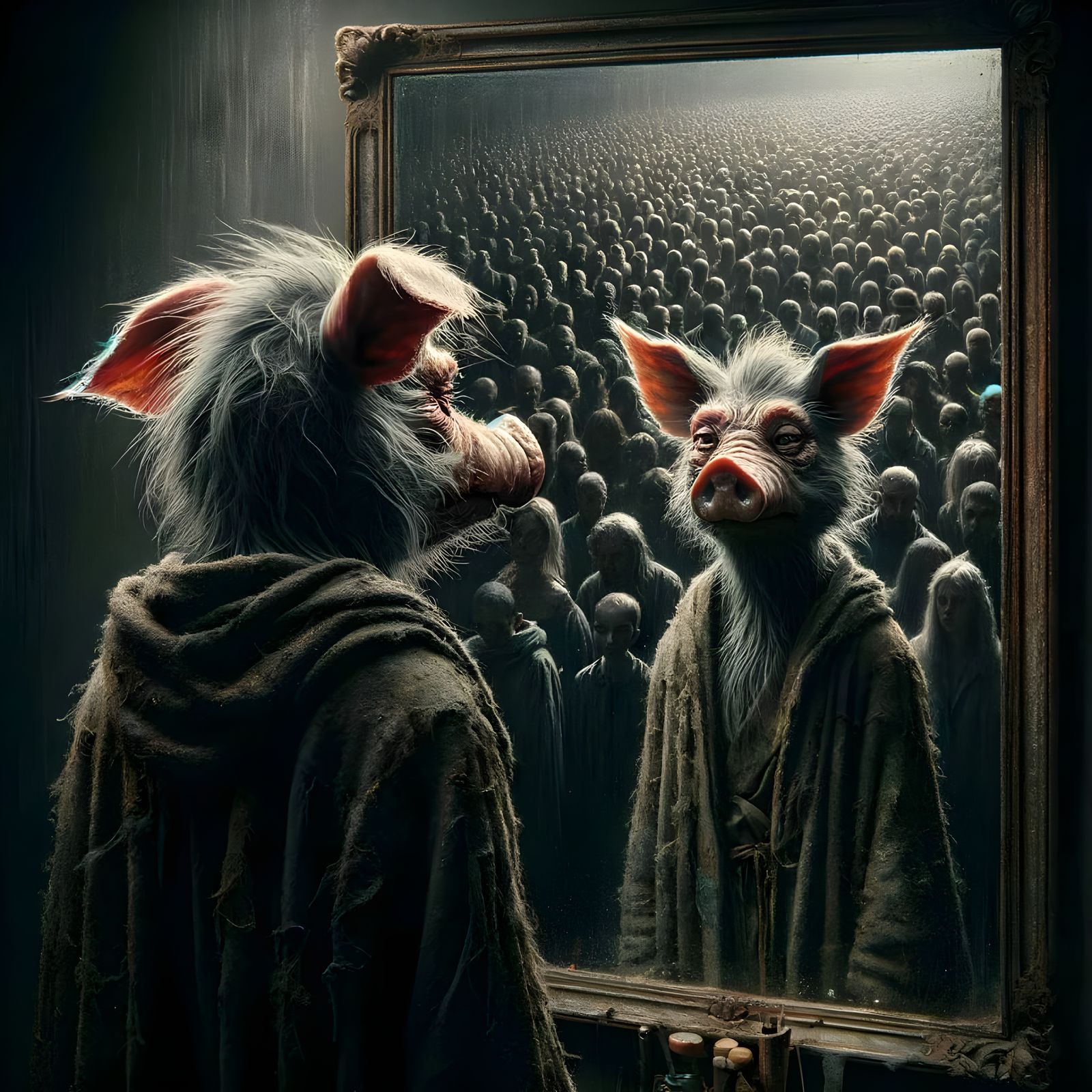 Mirrored Misfits: The Pig Among Peers