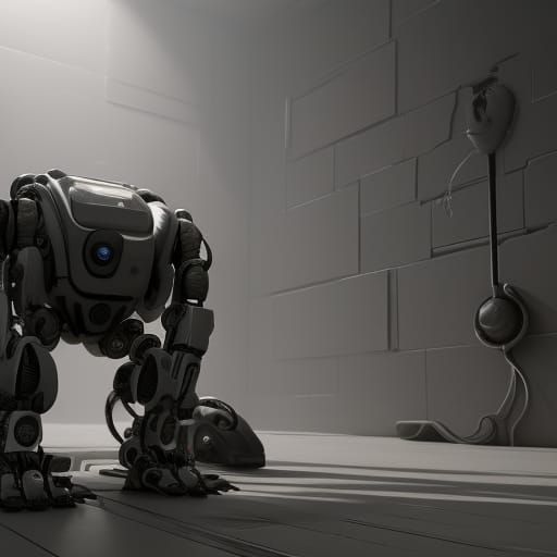 robot sweeping AI Generated Artwork NightCafe Creator