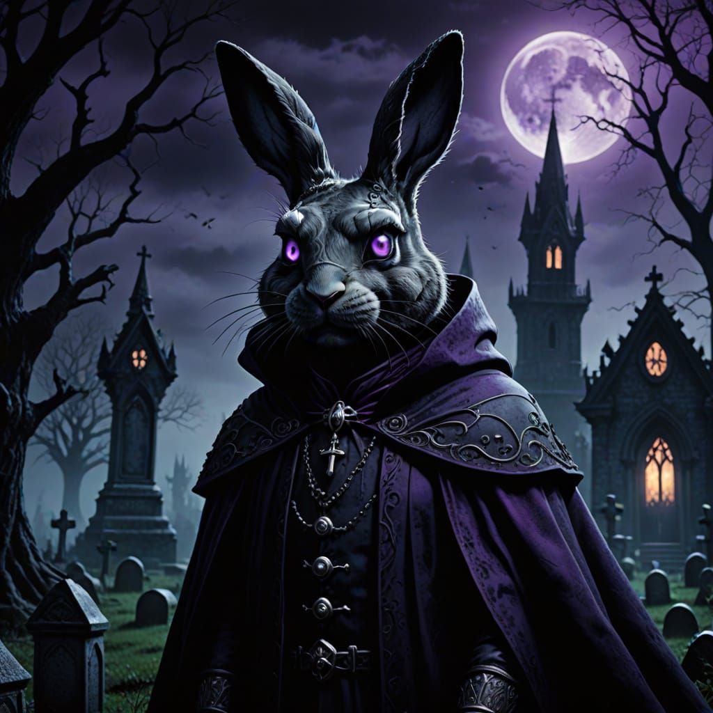 Gothic Easter Bunny  by @TrainToon