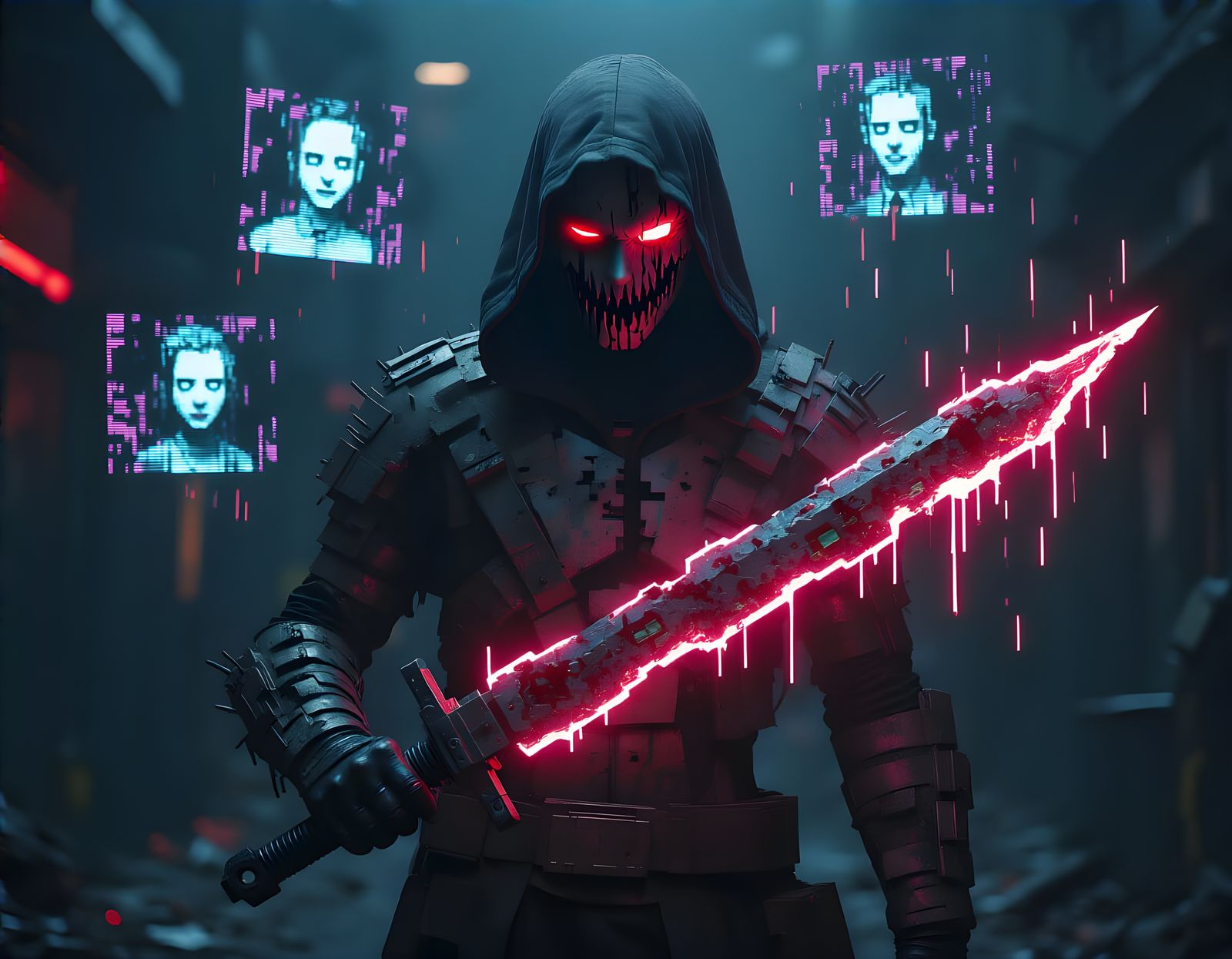 Glitchbane – Wielder of Digital Dread  by @QUANTUMNOVA