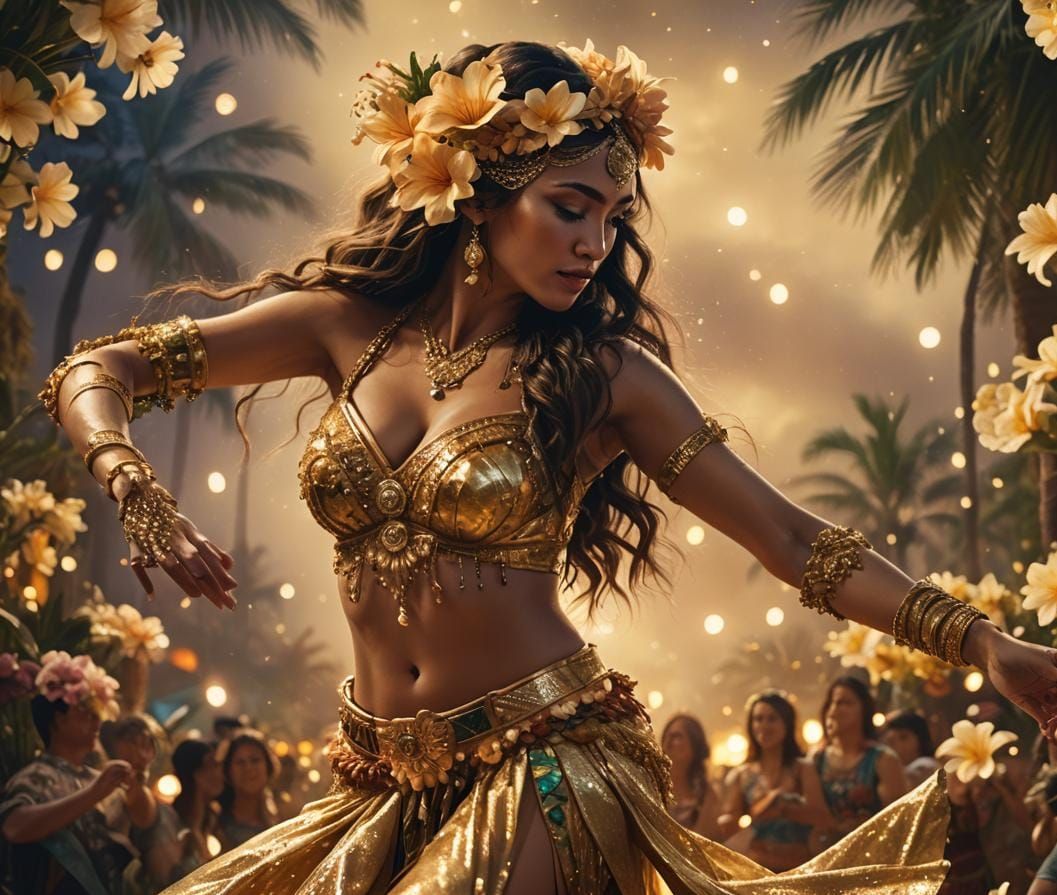 A beautiful hawaiian dancer  by @Maeya Blossom