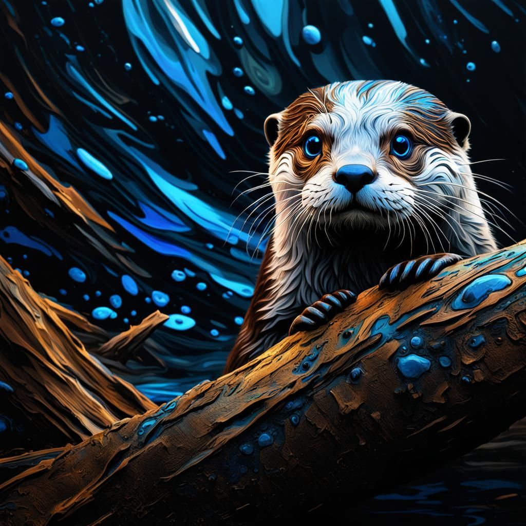 Portraits - Otter - 1 - AI Generated Artwork - NightCafe Creator