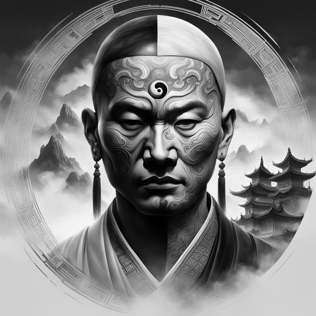 Yin Yang Mist: A Bagua Diagram in Digital Art