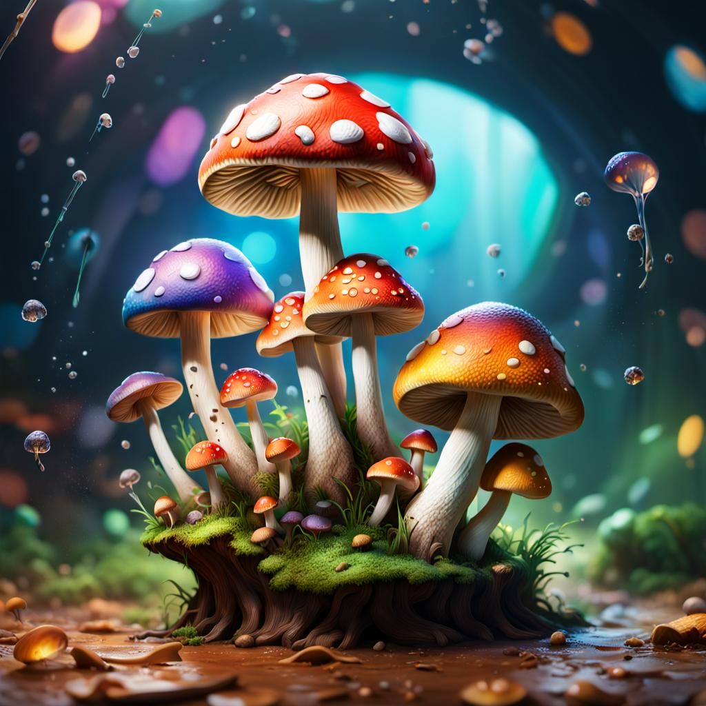 mushy mushroom room - AI Generated Artwork - NightCafe Creator