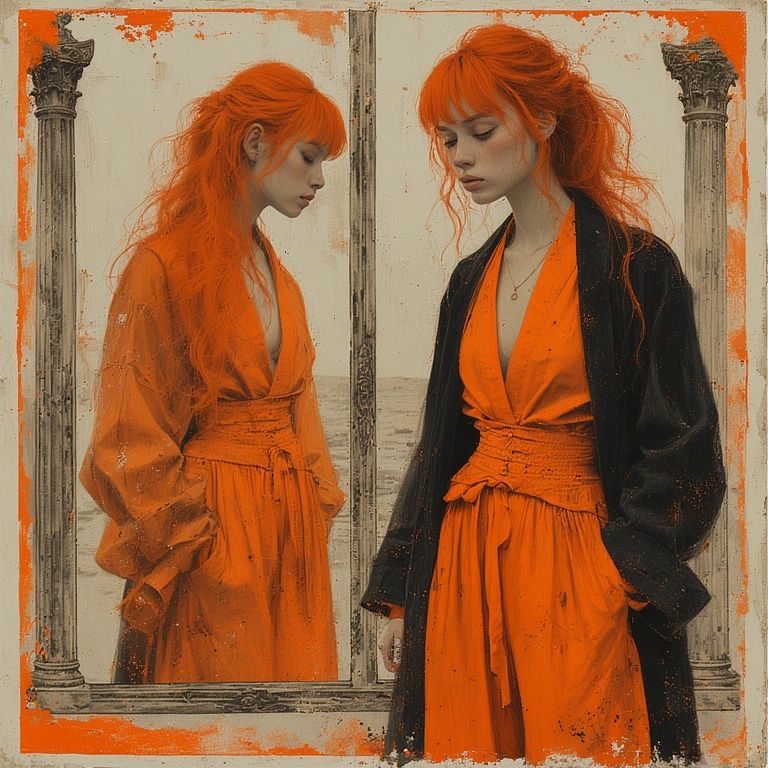 Orange mirrored