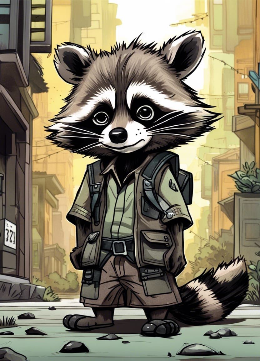 Trash Panda - AI Generated Artwork - NightCafe Creator