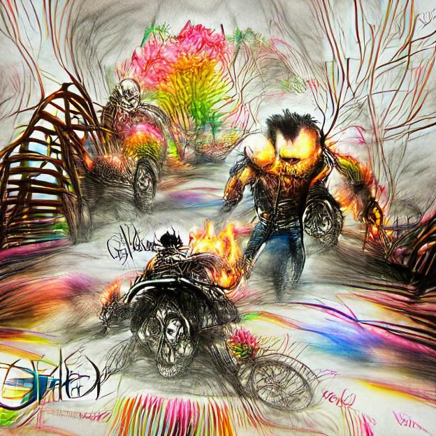Ghost Rider Drawing by Shalaka Prasad - Pixels