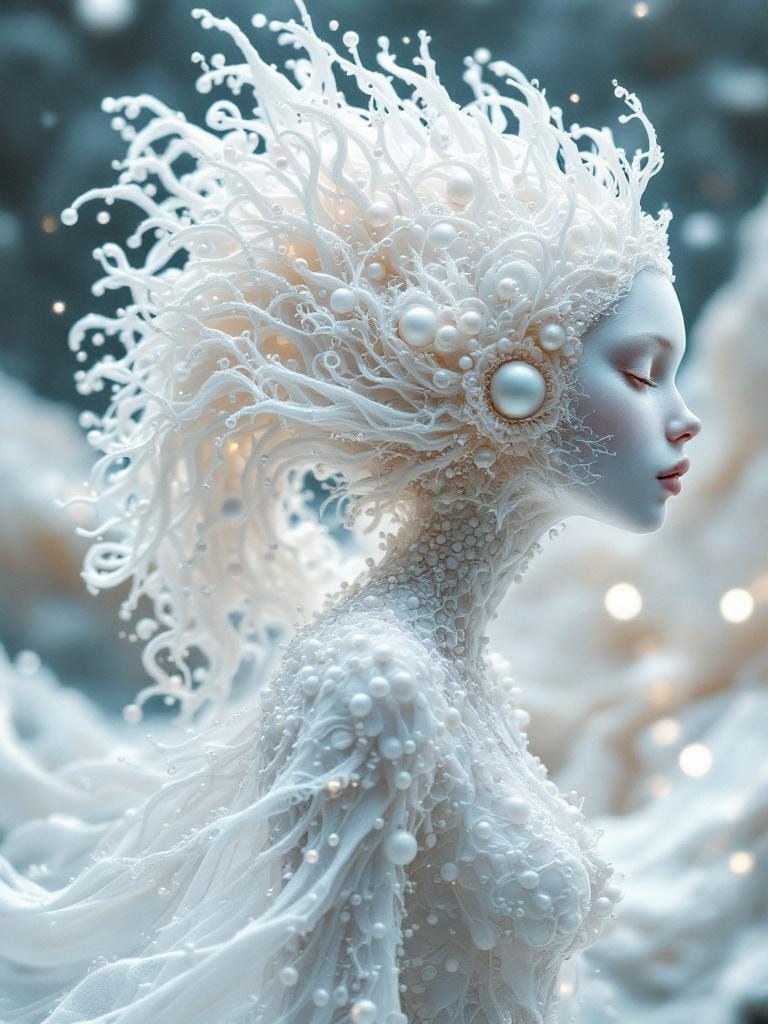 fractals hairstyle of whiteness   by @fineluart