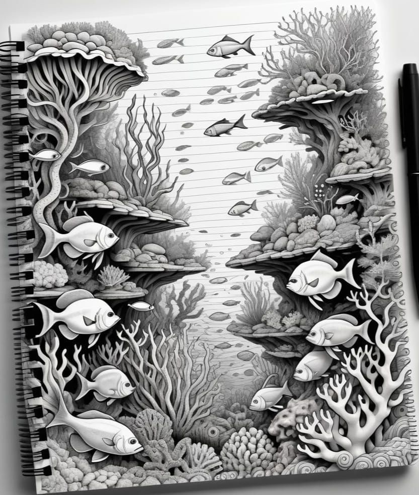 Reef Doodle  by @JokeStirrer