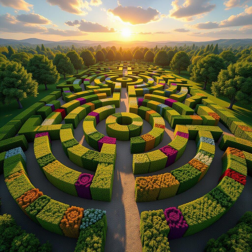 Hedge labyrinth   by @Jadzania
