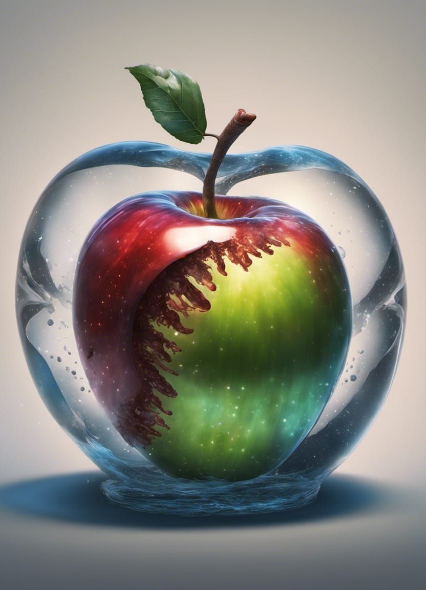 Iced apple - AI Generated Artwork - NightCafe Creator