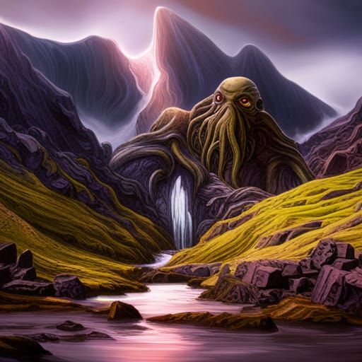 Cthulhu, at The Mountains of Madness, 8k resolution, a maste...