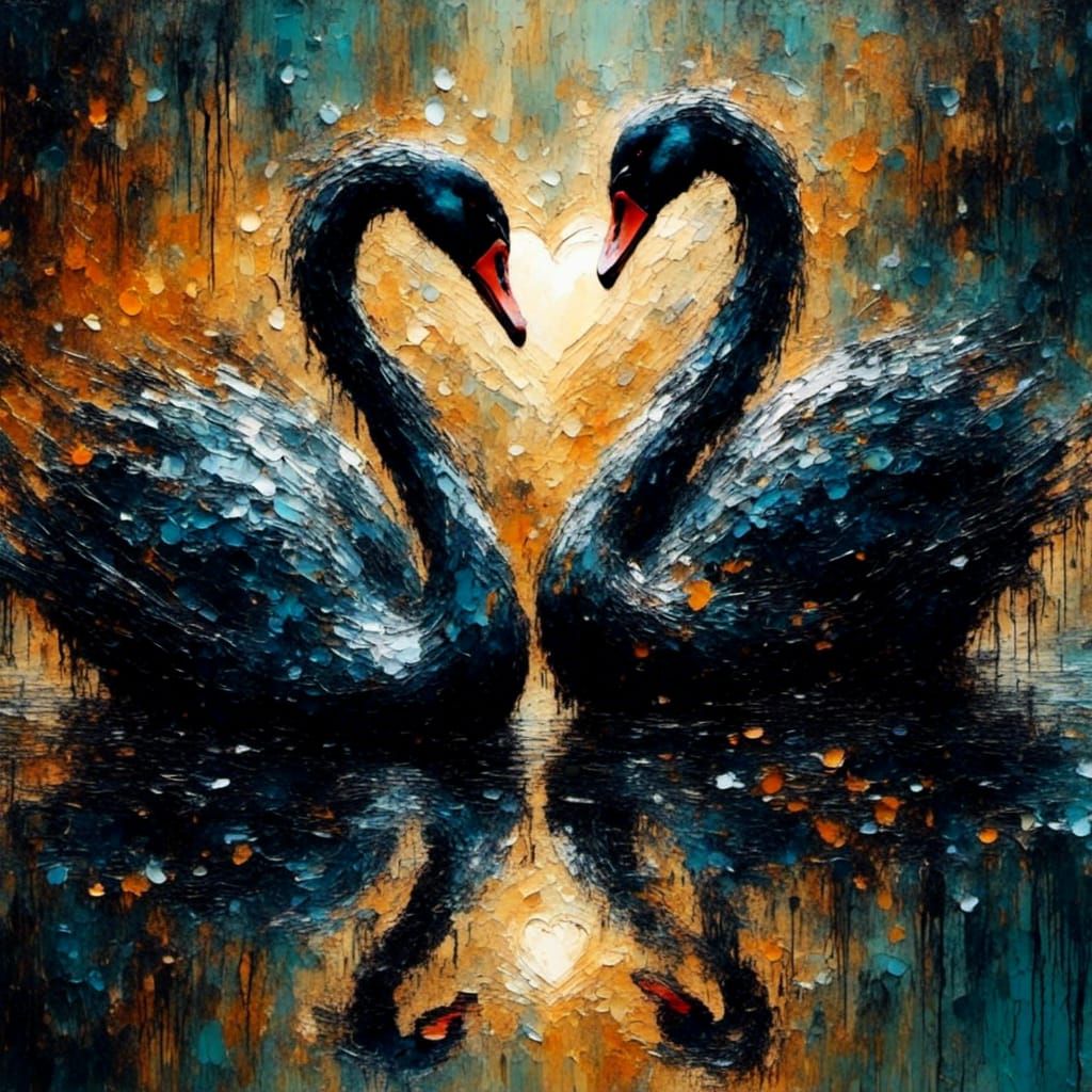 Black swans  by @Raphaelle