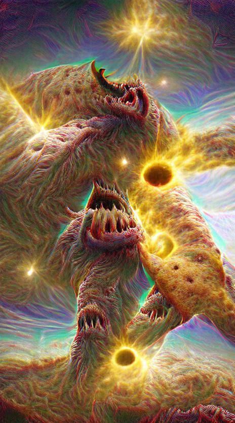 A monster living their best life in space