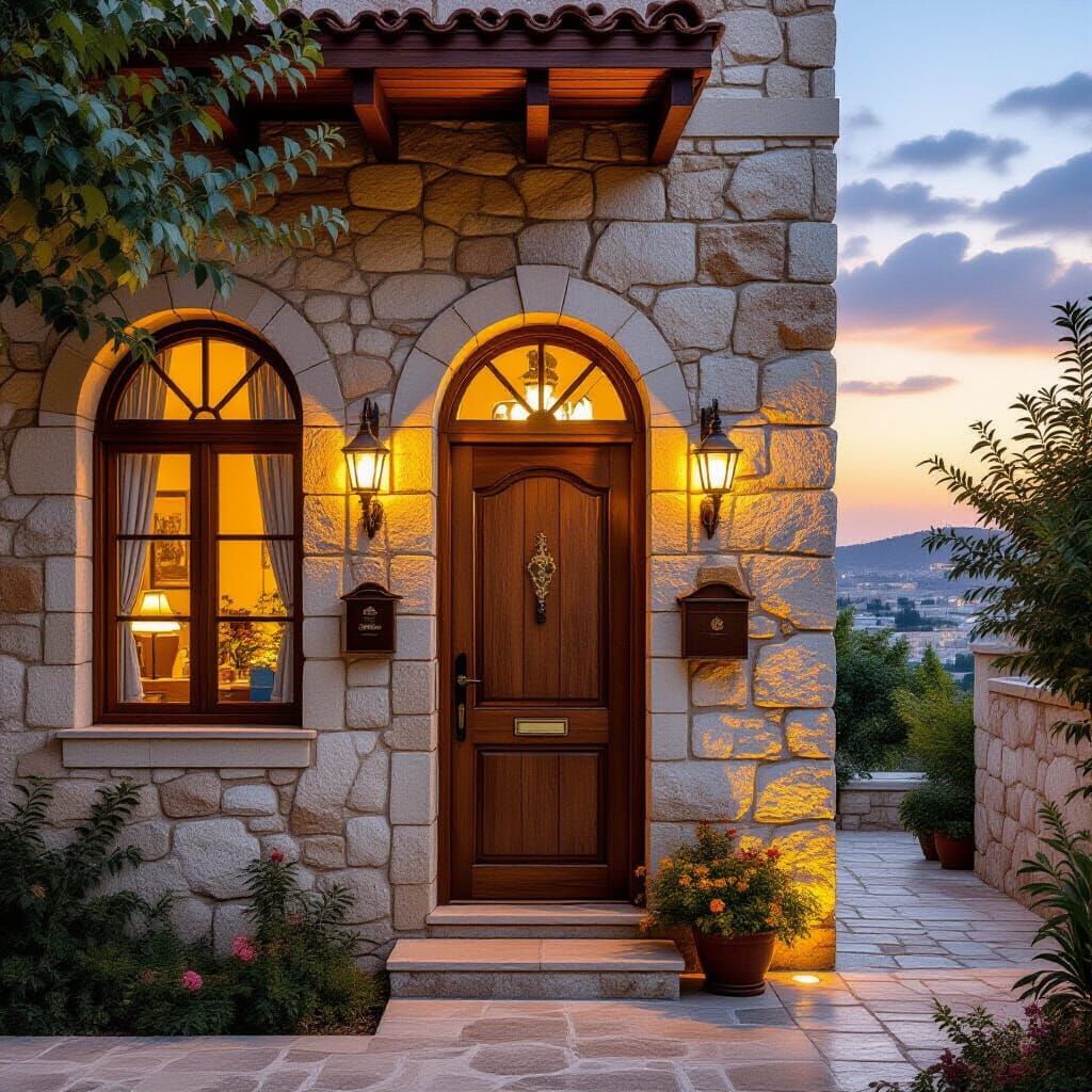 Sunset at Traditional Jewish Home