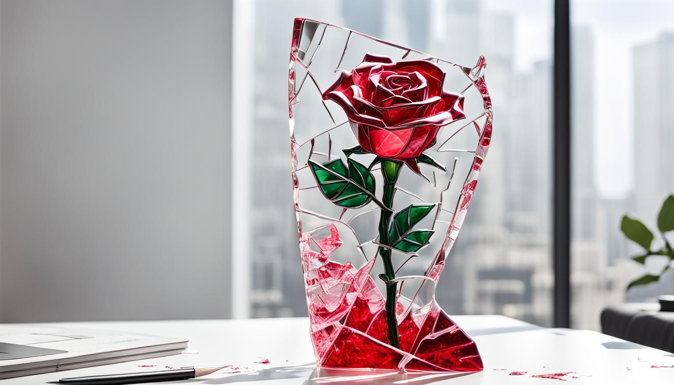 shattered glass art