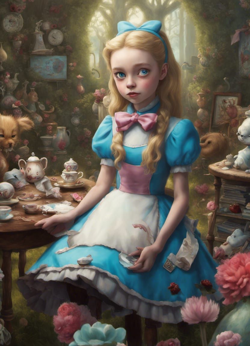 Alice in Wonderland - AI Generated Artwork - NightCafe Creator