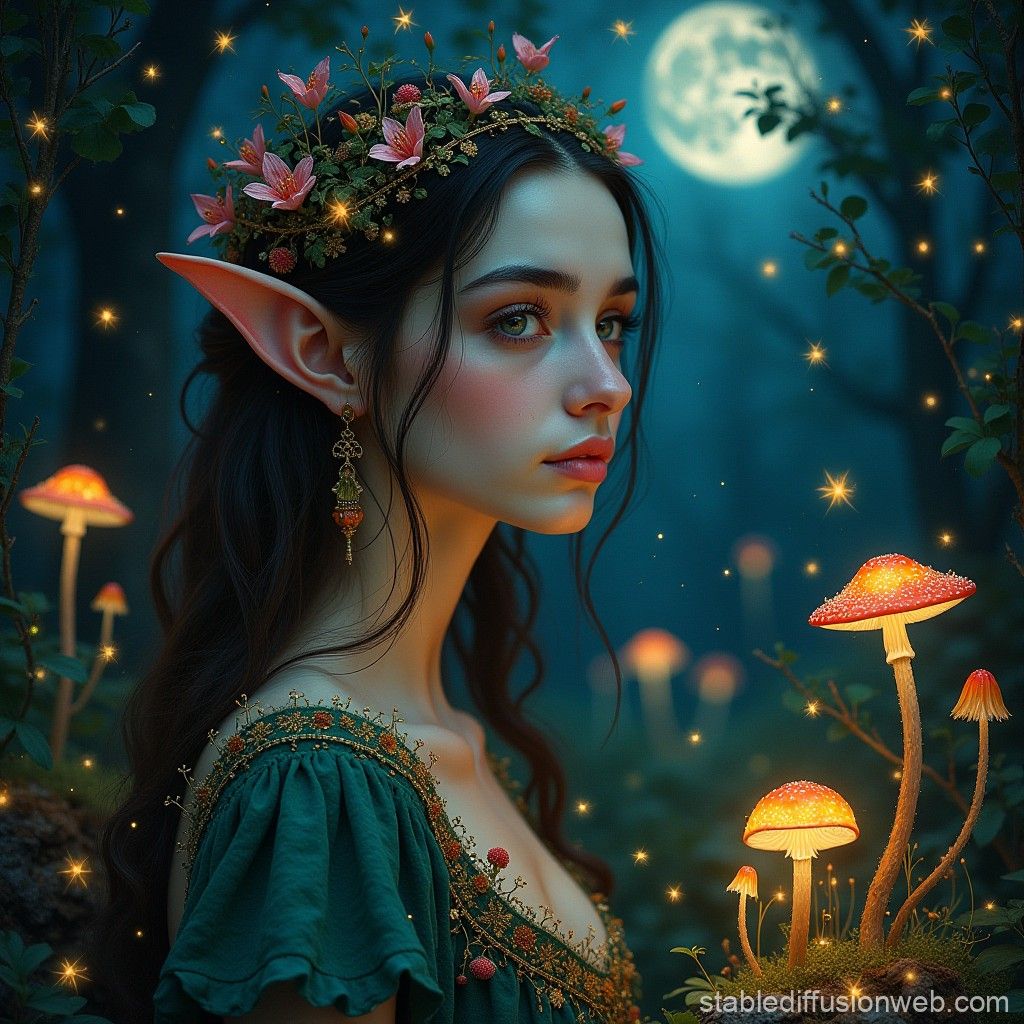 Elf in the Enchanted Forest