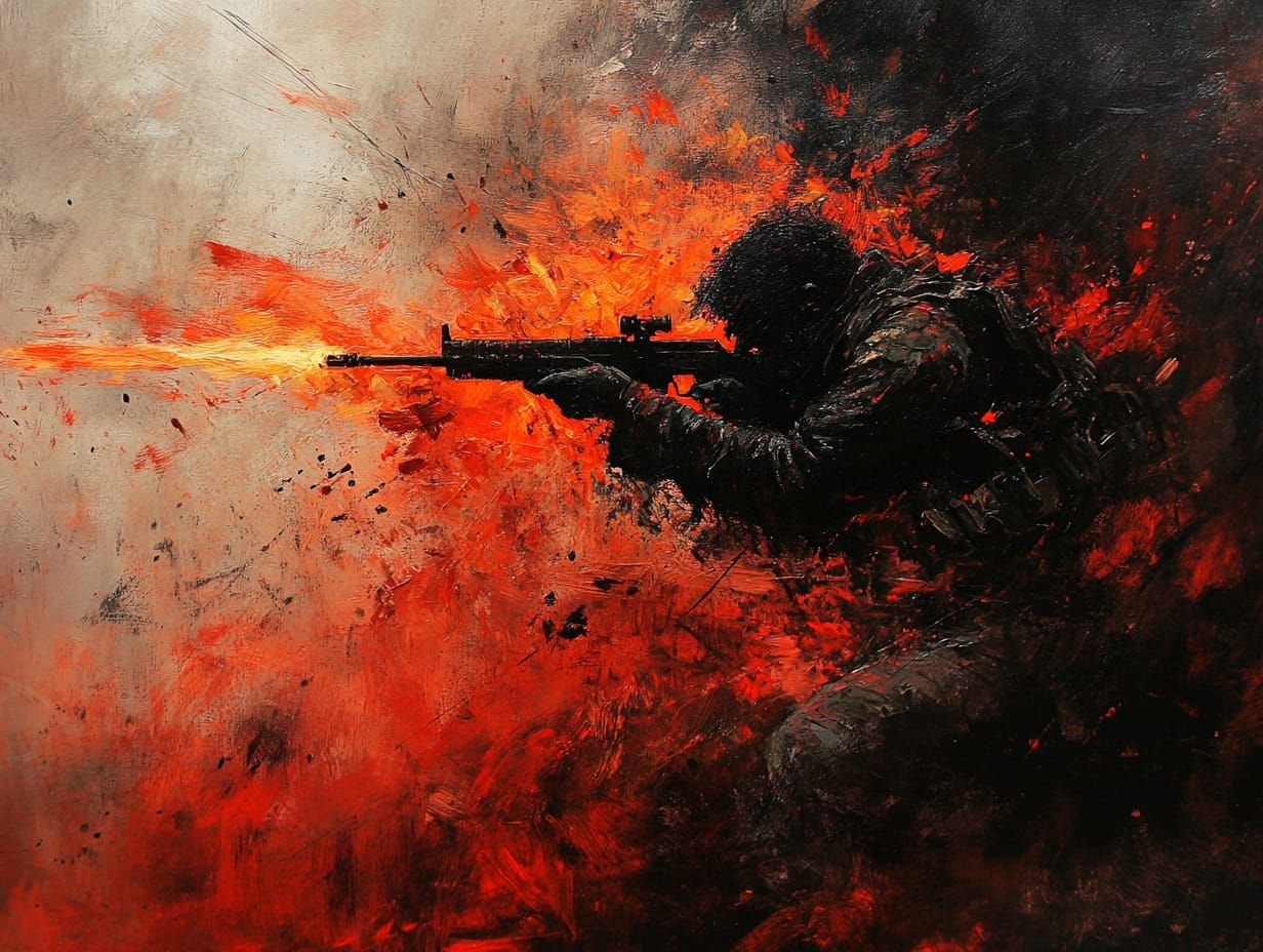 sniper in flames