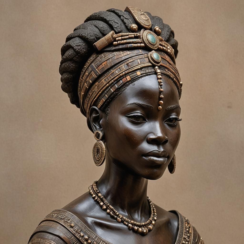 sculpture of  african princess