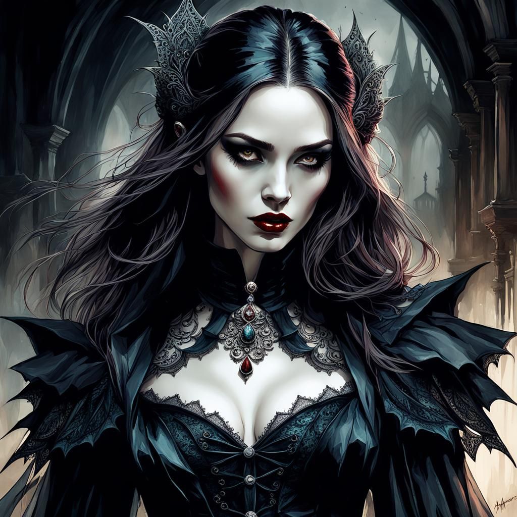 Gothic Vampire #4 - AI Generated Artwork - NightCafe Creator