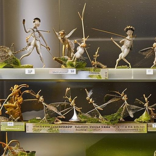 Aphids danced with an ant in a crystal shop 
Crystal statuet...