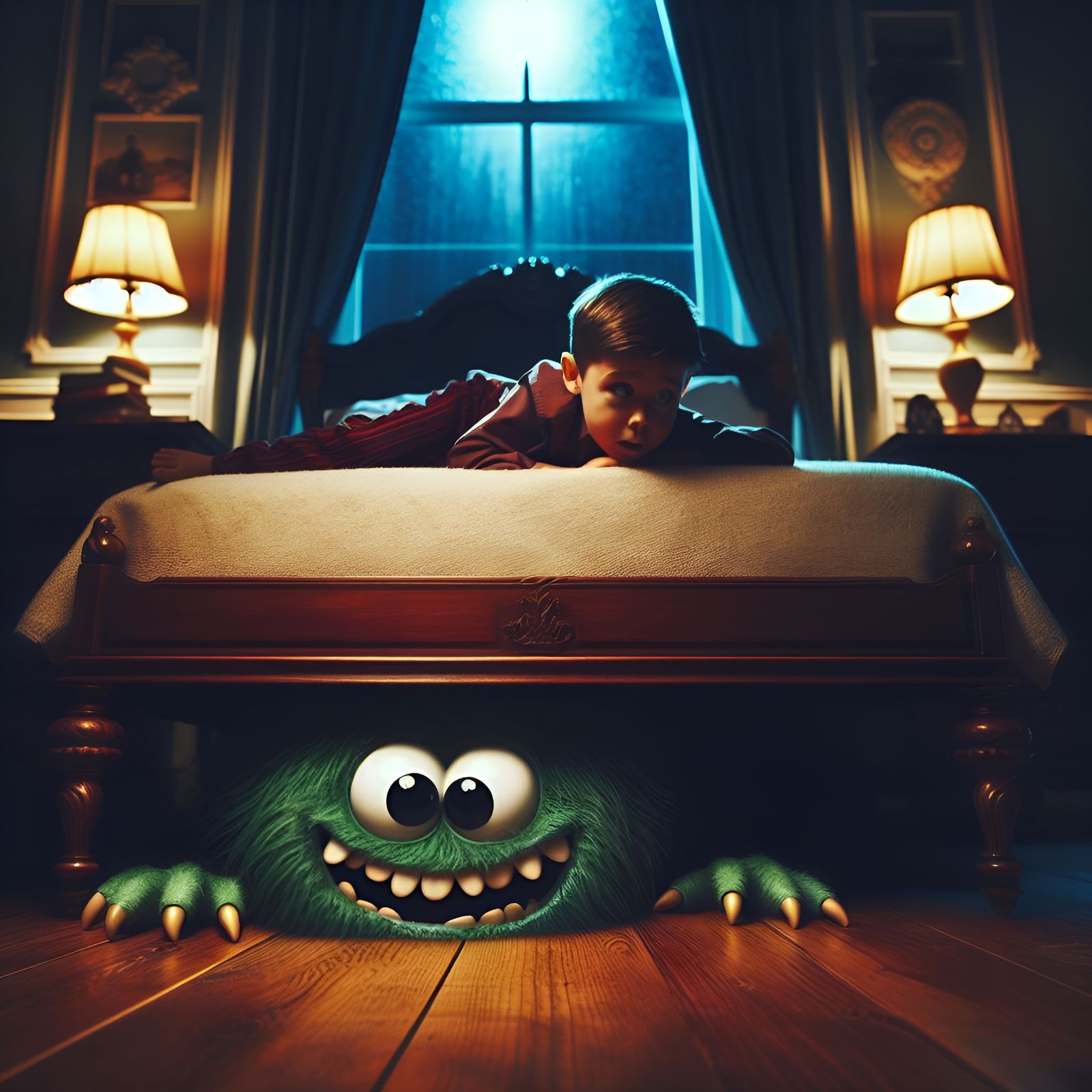 Childhood Fear: (Cute) Monster Under the Bed