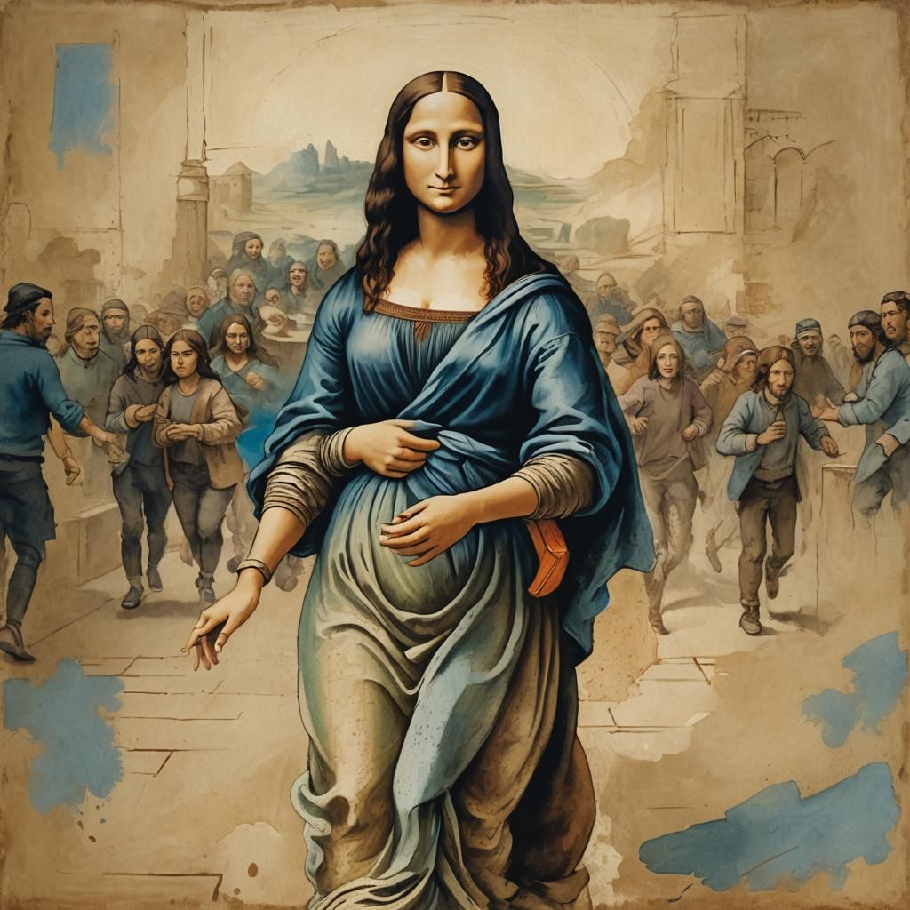 Mona Lisa - Three Arms Inspired by da Vinci - Joanna P.