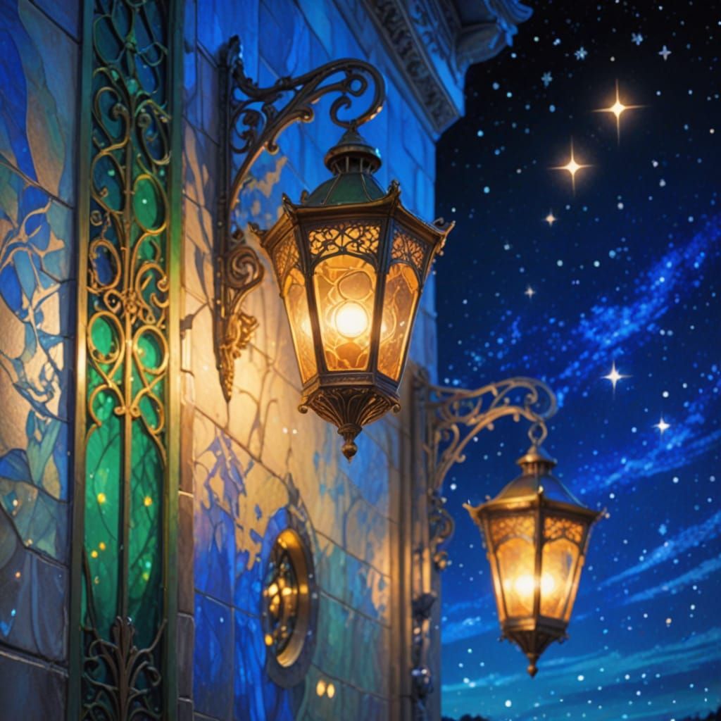 Lanterns in the night  by @DAIV