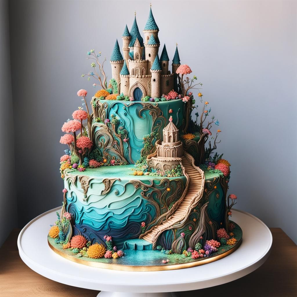 whimsical cake  by @sim