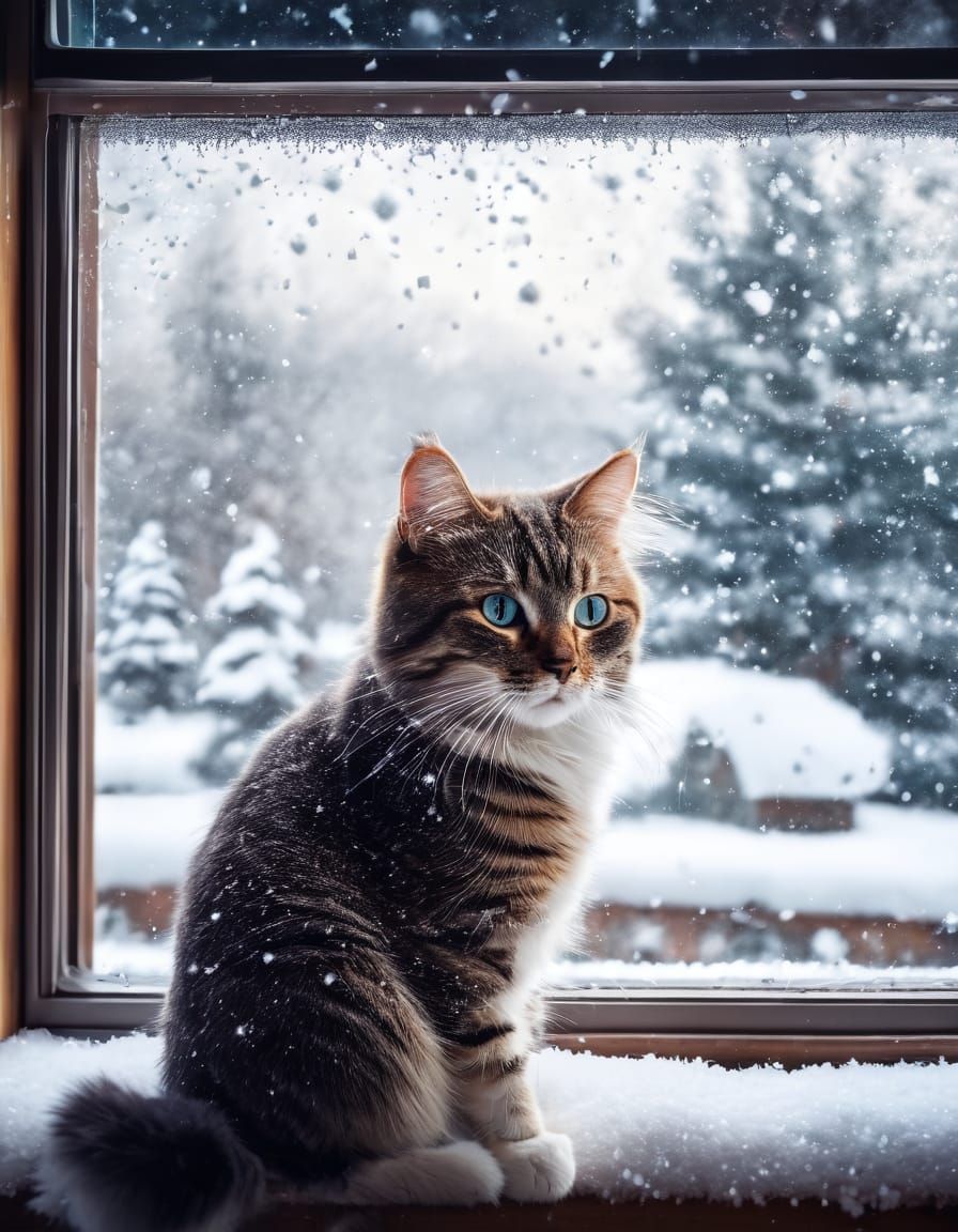 Cats in winter