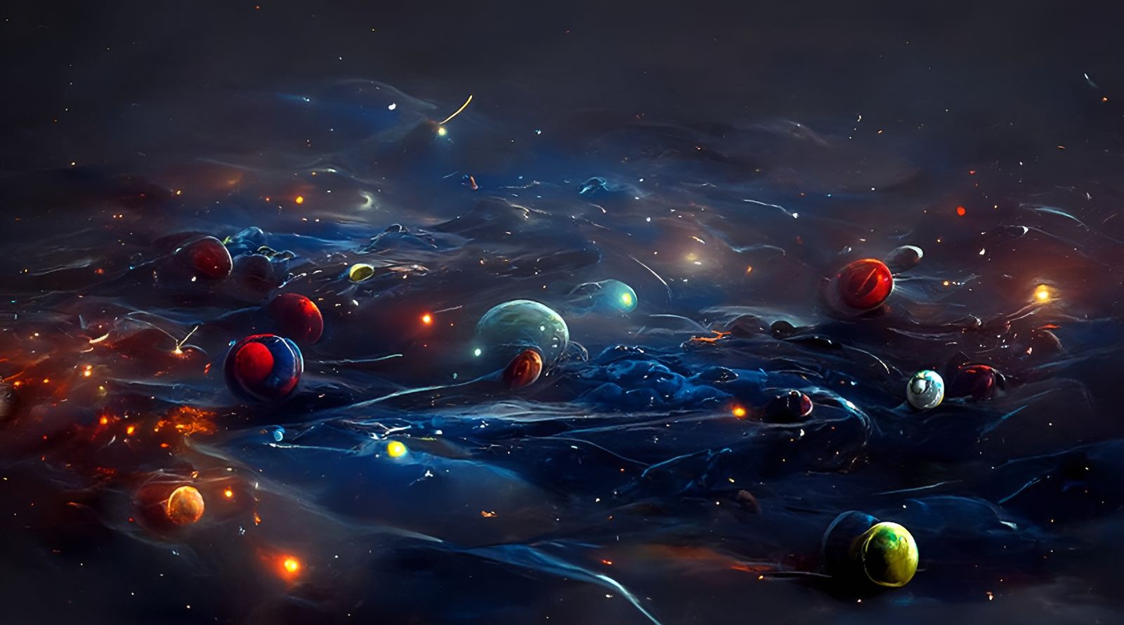 sea of constellation and planets
