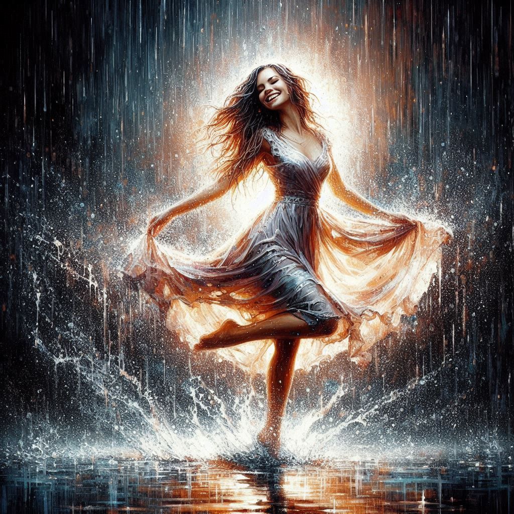 Even when the rain is pouring, don't forget to laugh a littl...