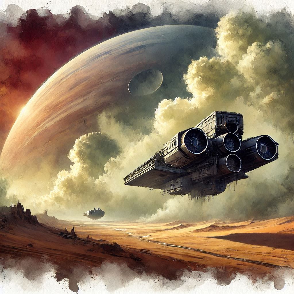 Sci-fi establishing shot