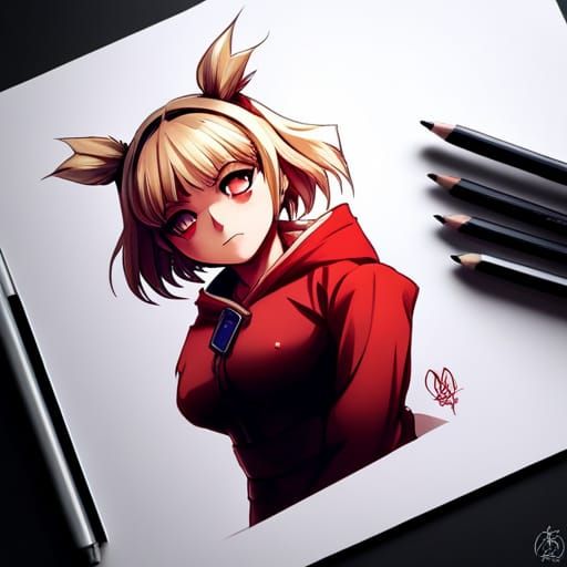 Sketch of Himiko Toga from my hero academia