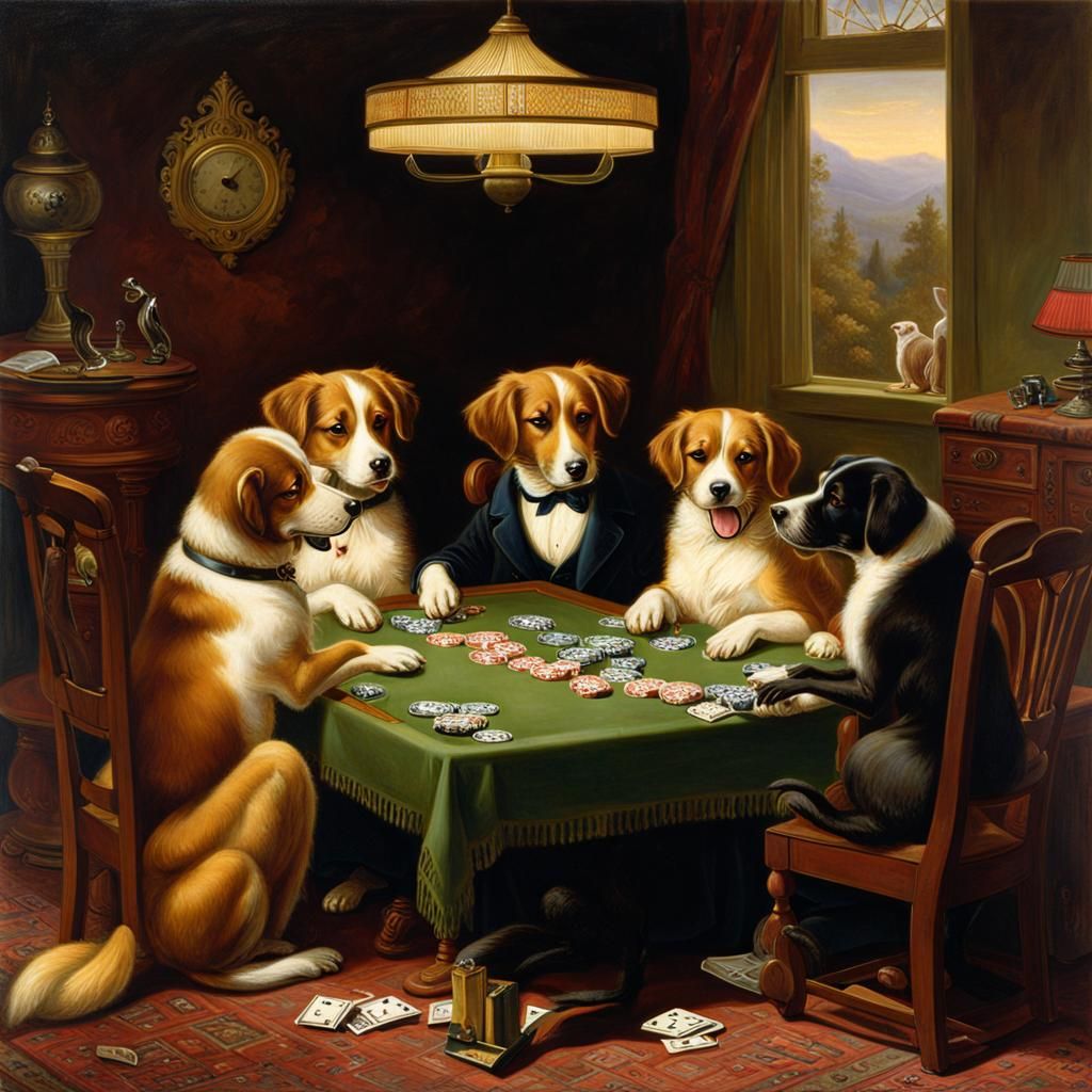 Dogs Playing Poker AI Generated Artwork NightCafe Creator   QvdBksudzYbCtm3oKbsG  1  L1fpp 