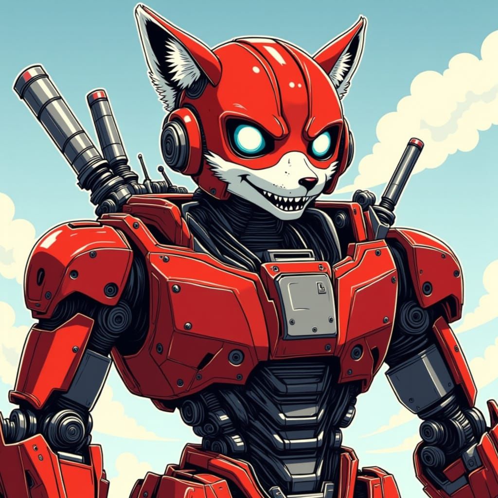 <lora:Flux Robot:1.0> robot fox