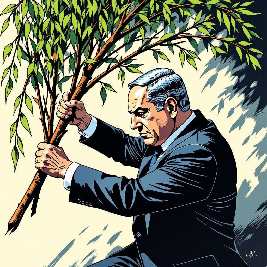 Netanyahu Strikes Lapid with Willow Branch in Graphic Novel ...