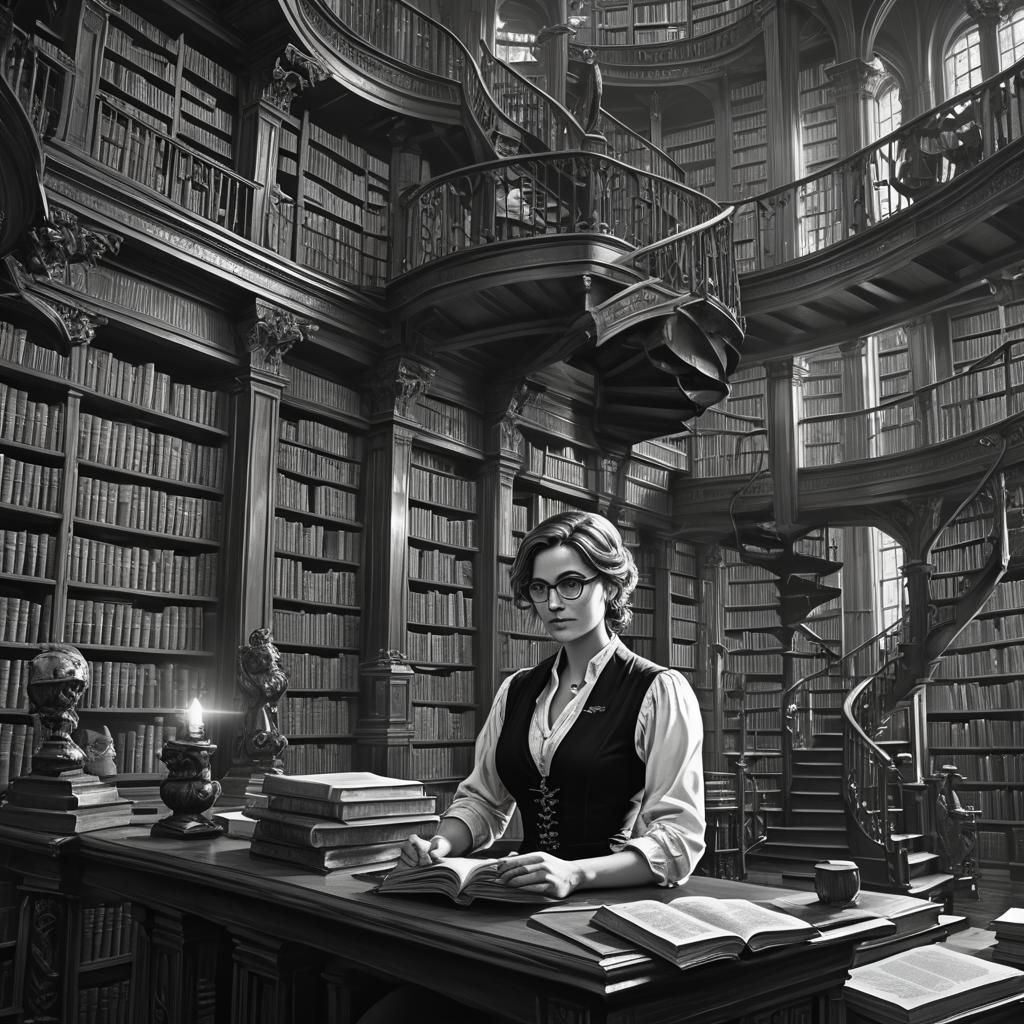 It was a lovely library,  but all the books were blank