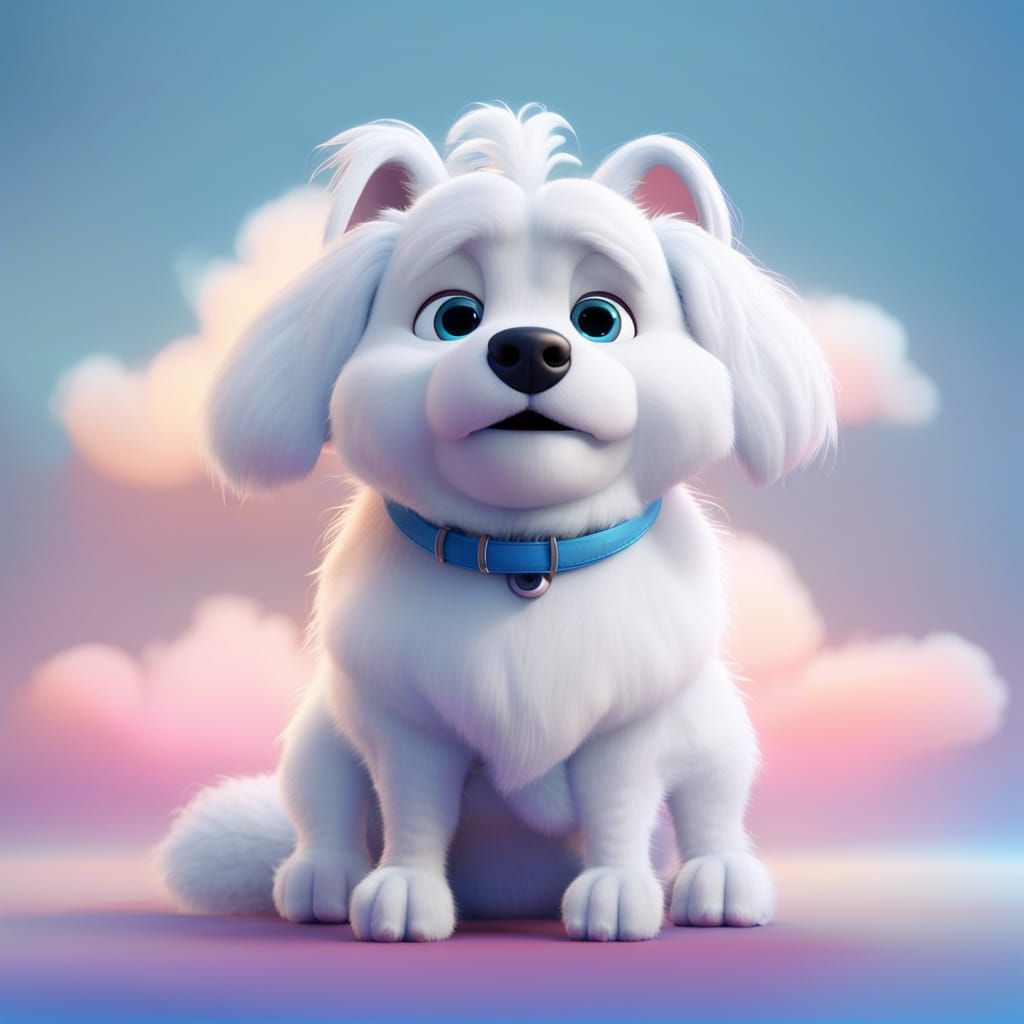 Fluffy pup - AI Generated Artwork - NightCafe Creator