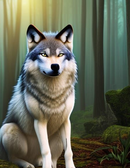 Wolf - Ai Generated Artwork - Nightcafe Creator