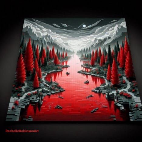 Landscape - Red and Grey