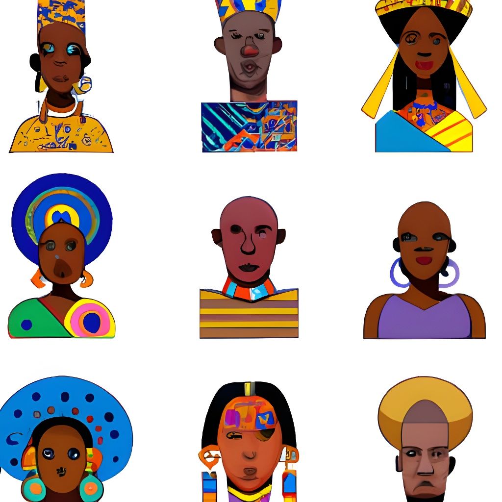 african culture people, faces, with traditional clothes