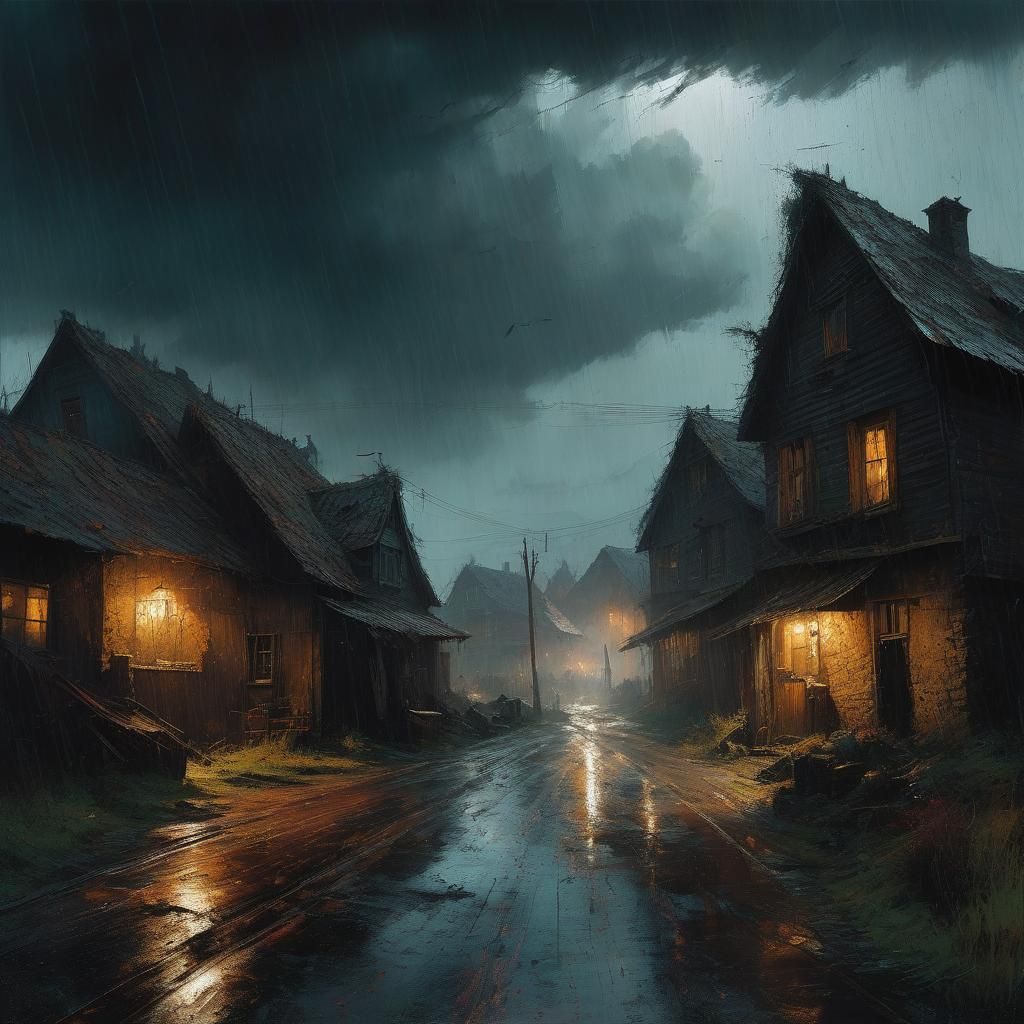 Haunted village - AI Generated Artwork - NightCafe Creator