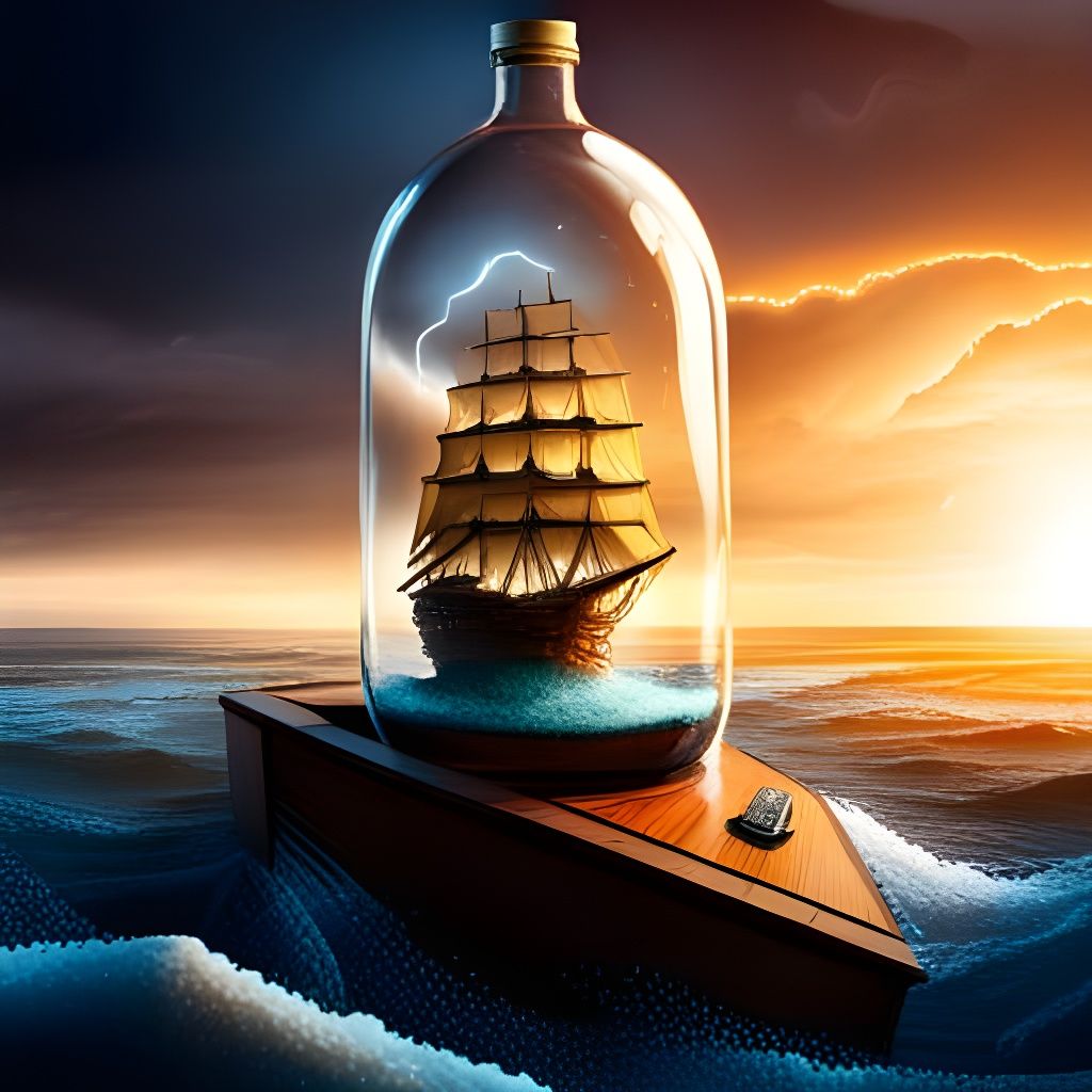 Ship in a Bottle - AI Generated Artwork - NightCafe Creator