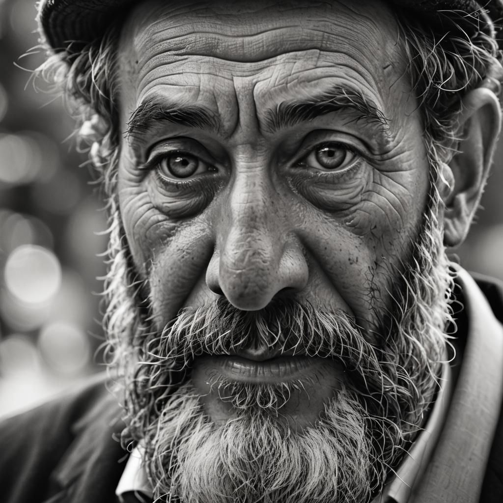 Rabbi with Quizzical Look Digs in Nose